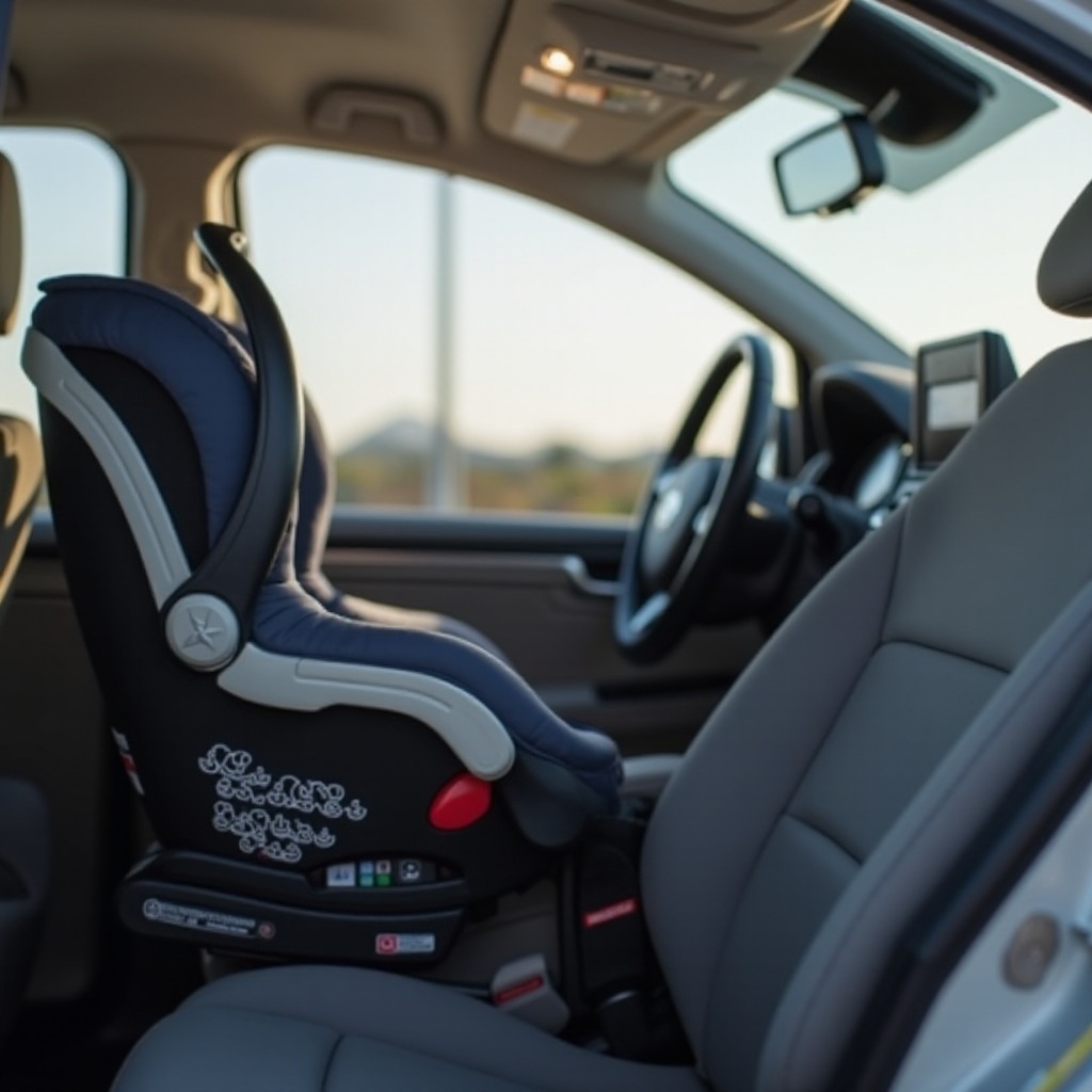 infant car seat handle up or down